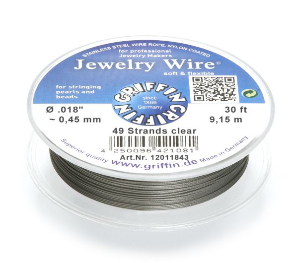 Griffin Jewelry Wire Ø 0.45 mm clear Griffin Jewelry Wire Ø 0.45 mm clear