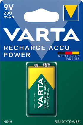 VARTA 9V E-blocco RECHARGE ACCU POWER 