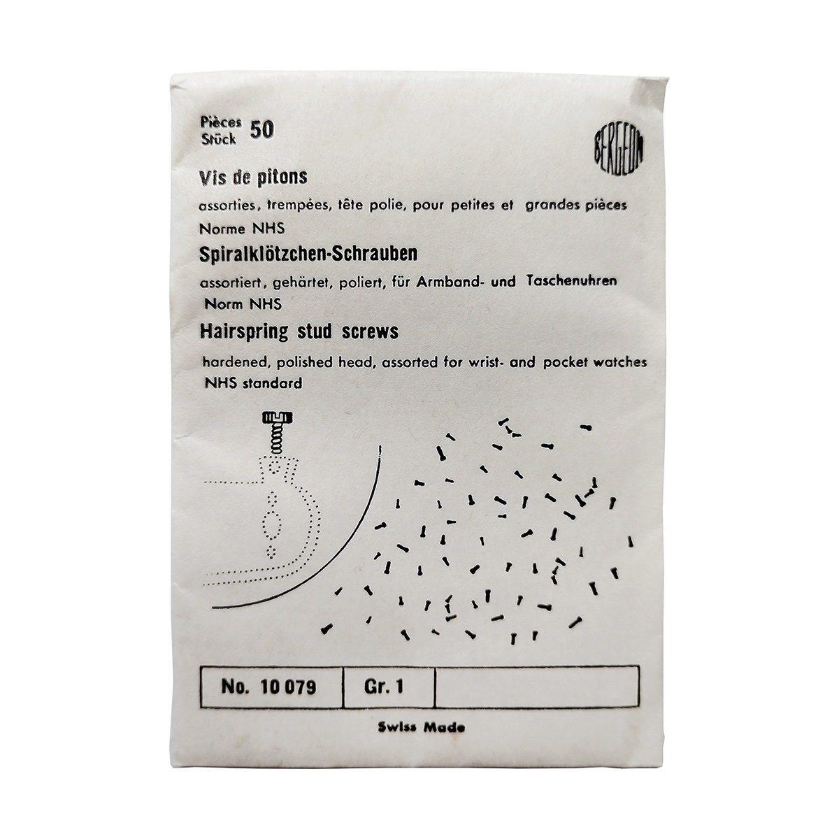 Bergeon Spiralklötzchen-Schrauben