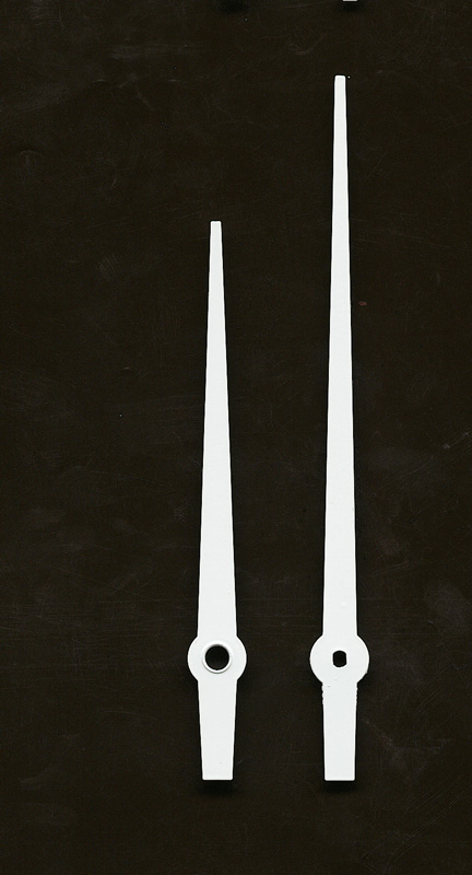 Lancette per movimenti al quarzo, bianche, 120/89 mm