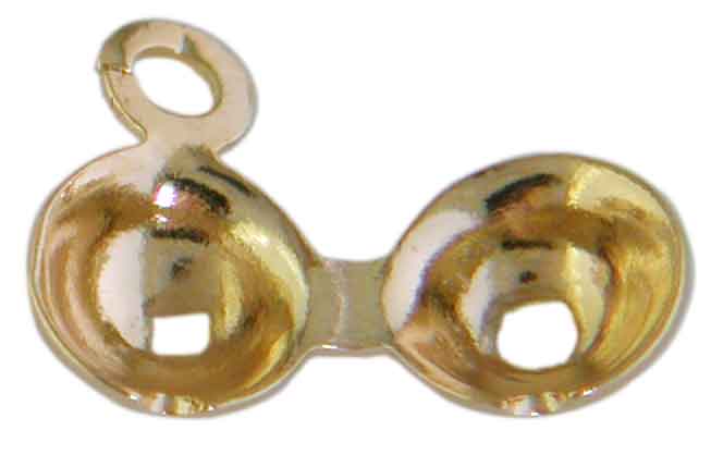 Squeeze capsules with open eyelet, gold plated Squeeze capsules with open eyelet, gold plated
