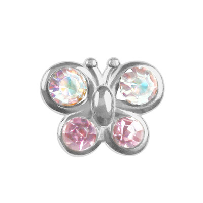 System 75 ear studs, 14 ct yellow gold white rhodium plated System 75 ear studs, 14 ct yellow gold white rhodium plated