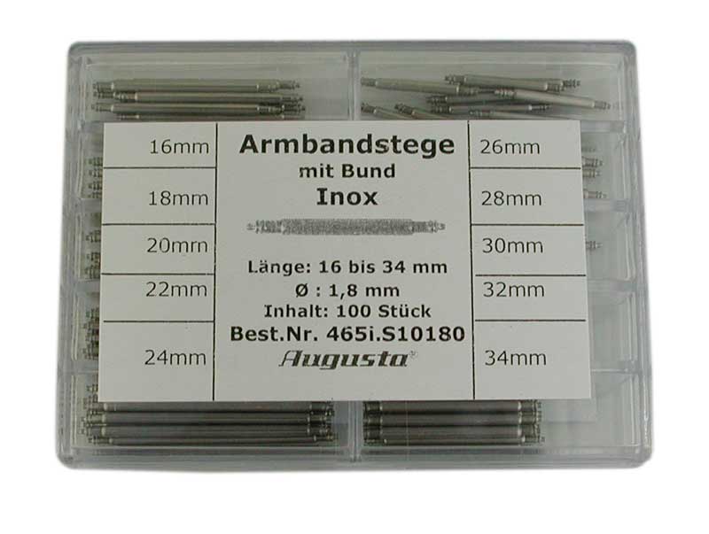 Assortment spring bars inox 16 - 34 mm Assortment spring bars inox 16 - 34 mm