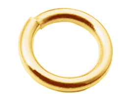 Jump rings round silver gold plated