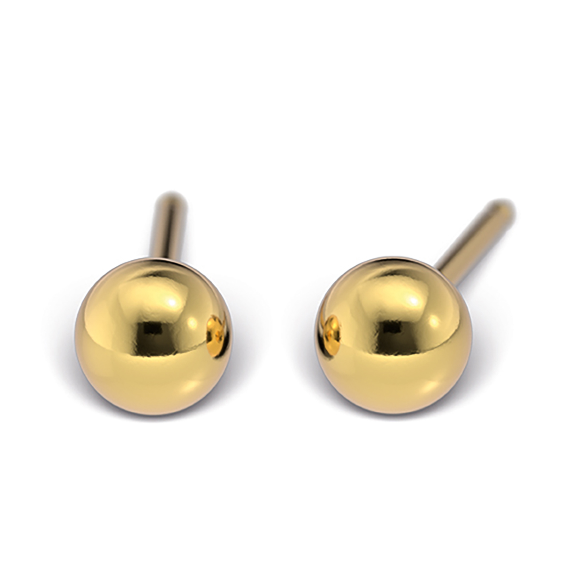 System 75 ear studs, 14 ct yellow gold System 75 ear studs, 14 ct yellow gold