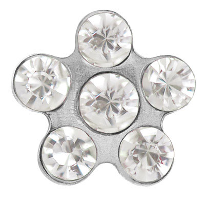 System 75 ear studs, 14 ct yellow gold white rhodium plated System 75 ear studs, 14 ct yellow gold white rhodium plated