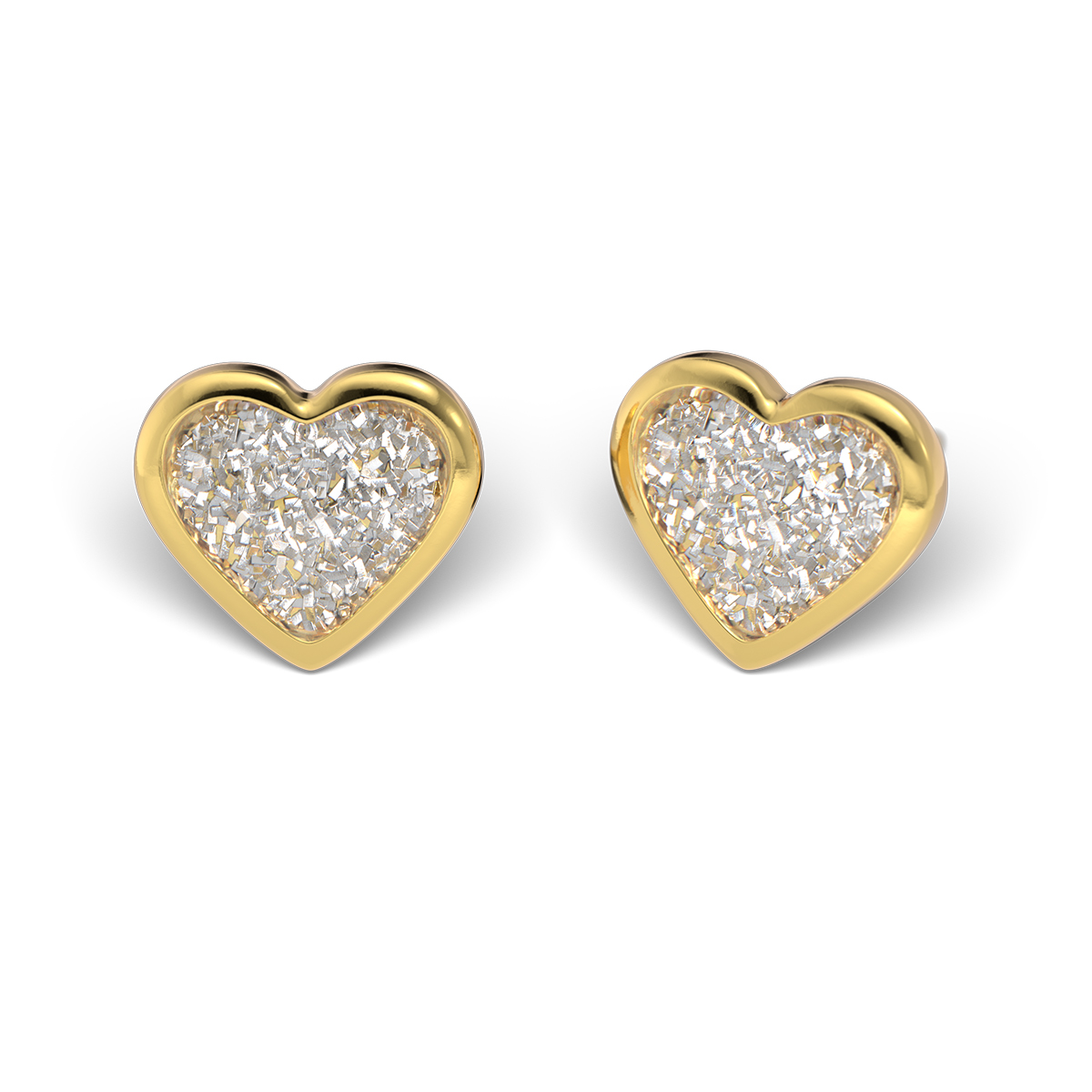 System 75 ear studs, gold plated System 75 ear studs, gold plated