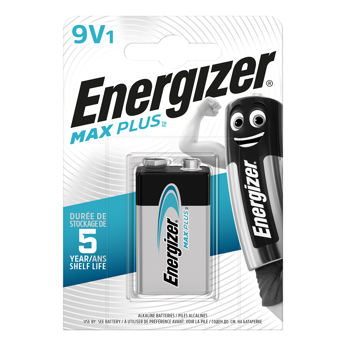 Batterie ENERGIZER MAX PLUS E-blocco 6LR61 Batterie ENERGIZER MAX PLUS E-blocco 6LR61