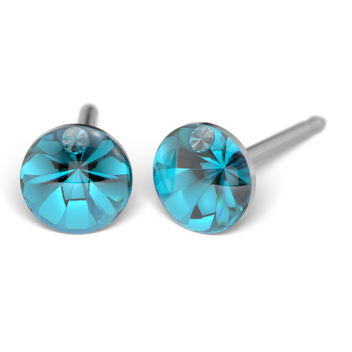 System 75 ear studs, white System 75 ear studs, white