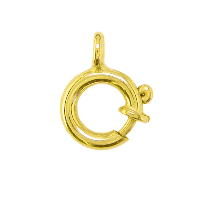Spring rings with collar, gold 333