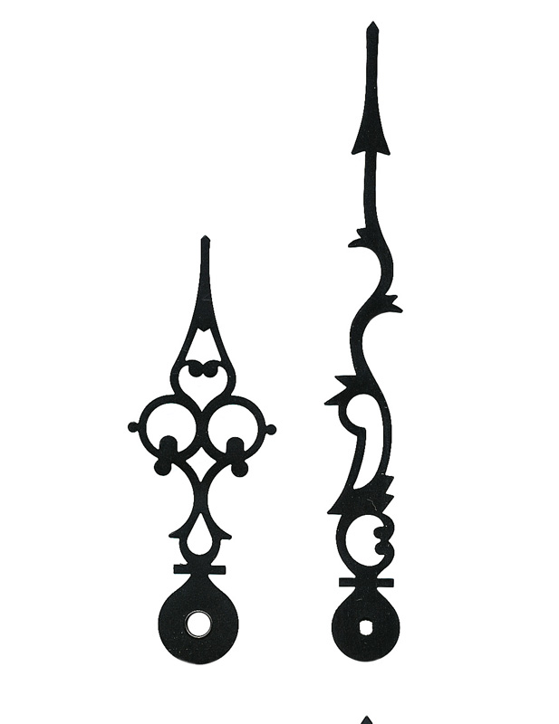 Clock hands black 136/87 mm Clock hands black 136/87 mm