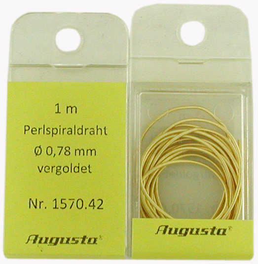 Spiral wire for necklaces gold plated 1,20 mm
