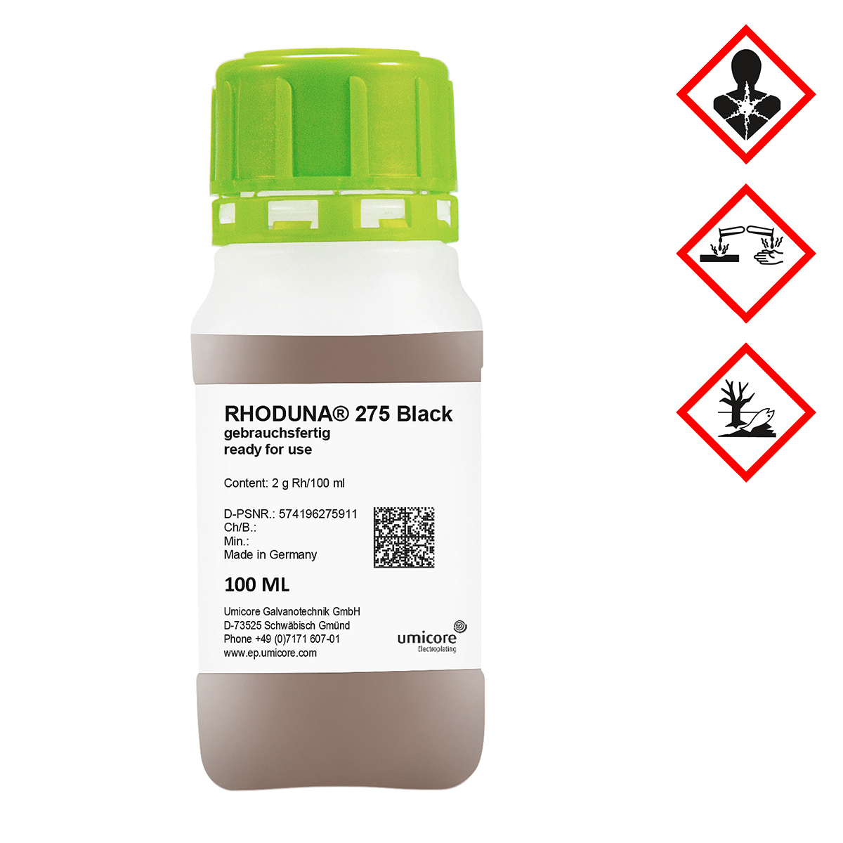 Soluzione al rodio nero Rhoduna 275 Soluzione al rodio nero Rhoduna 275