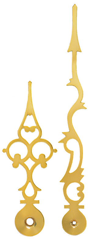 Clock hands yellow 135/86 mm Clock hands yellow 135/86 mm