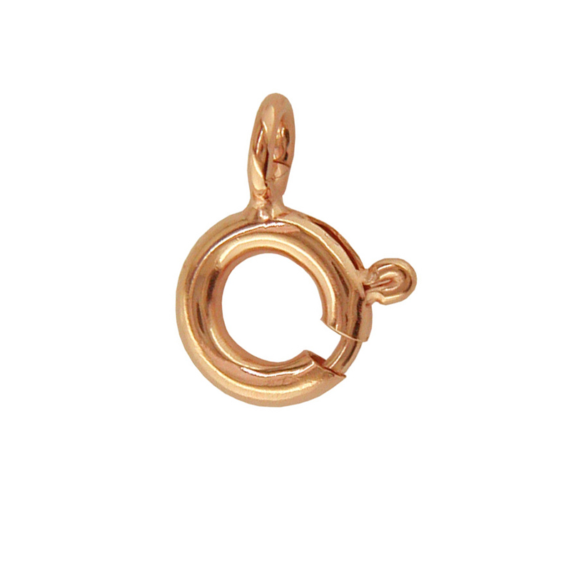 Spring rings without collar, doublé rosé