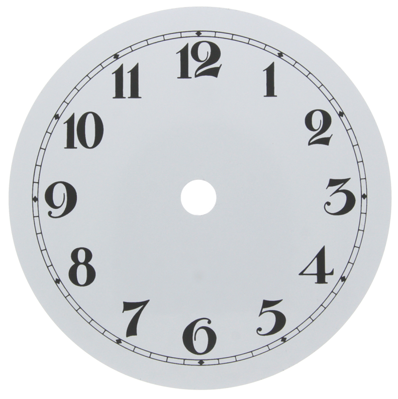 Quadrante con numeri arabi, bianco, Ø 160 mm Quadrante con numeri arabi, bianco, Ø 160 mm
