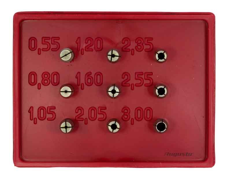 Collet chuck Set, 0.55 - 3.00 mm Collet chuck Set, 0.55 - 3.00 mm