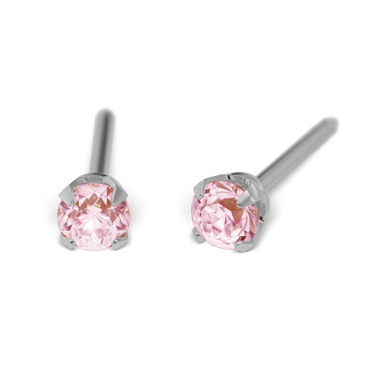 System 75 ear studs white