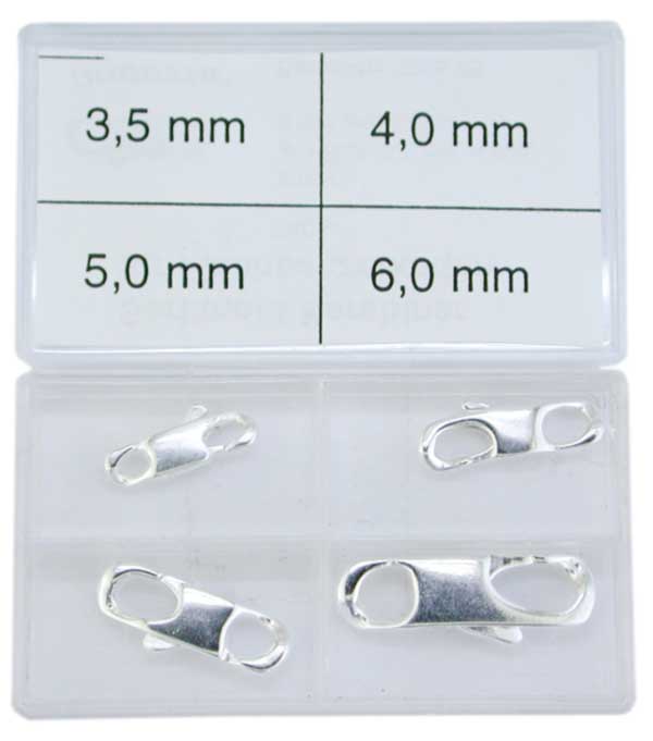 Assortimento di moschettoni 3,5 - 6 mm Assortimento di moschettoni 3,5 - 6 mm