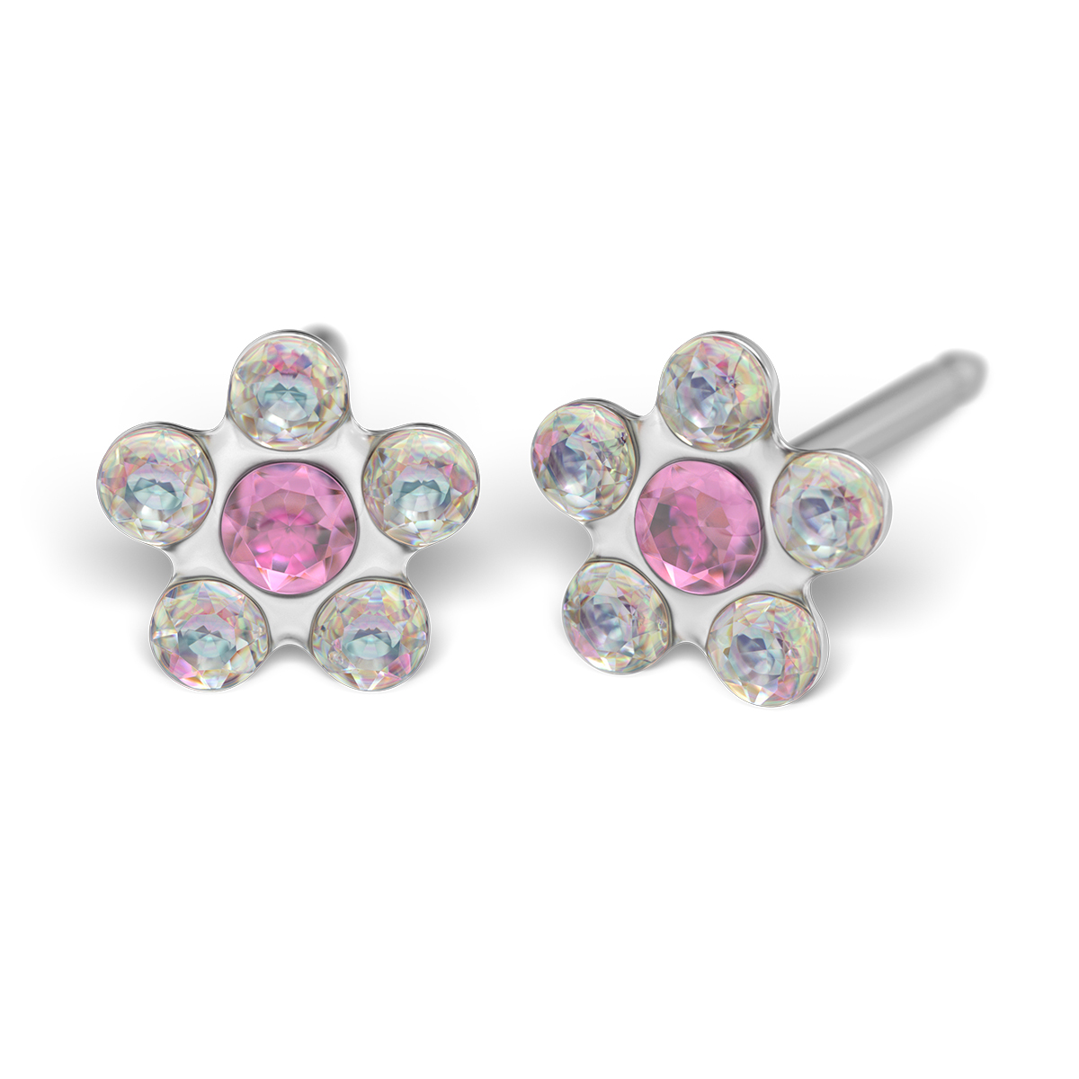 System 75 ear studs, white System 75 ear studs, white