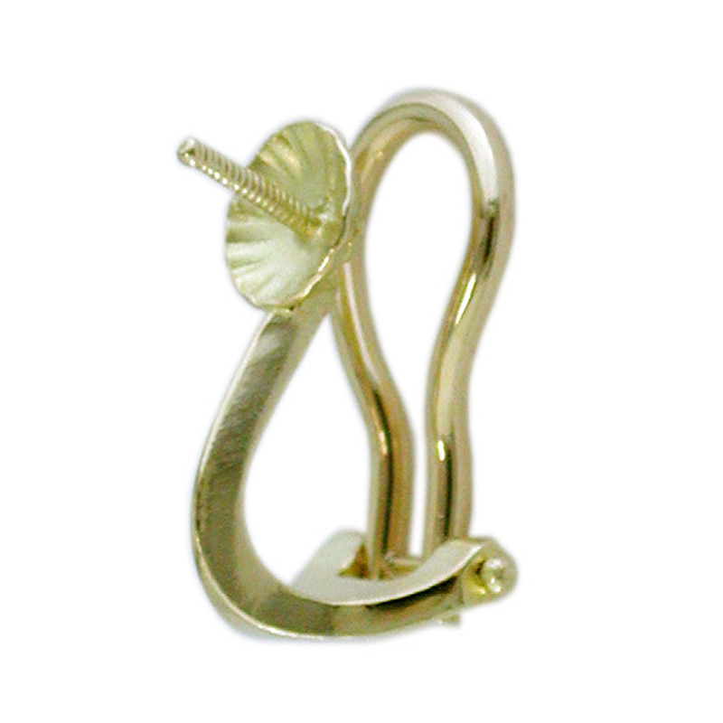 Ohrclipmechanik mit Perlschale, Gold 333, 5 mm Ohrclipmechanik mit Perlschale, Gold 333, 5 mm