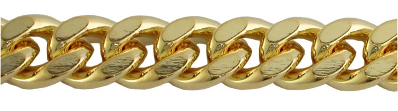 Chain for pocket watches flat curb chain gold plated
