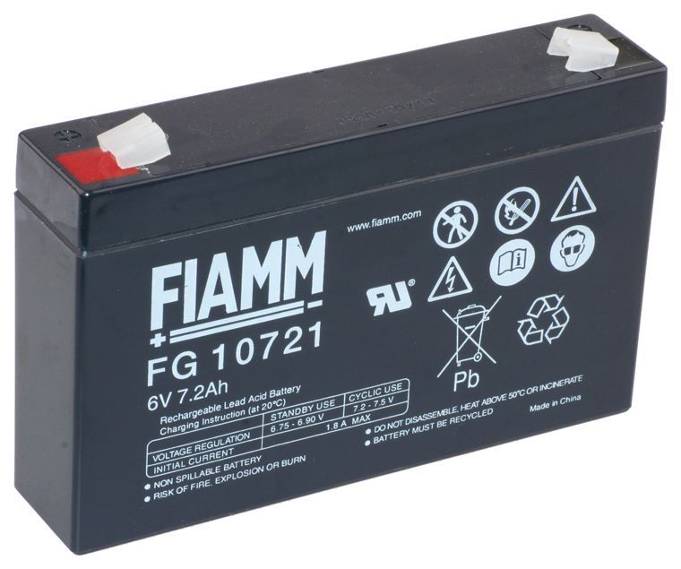 Fiamm lead accu FG 10721 6V, 7200 mAh