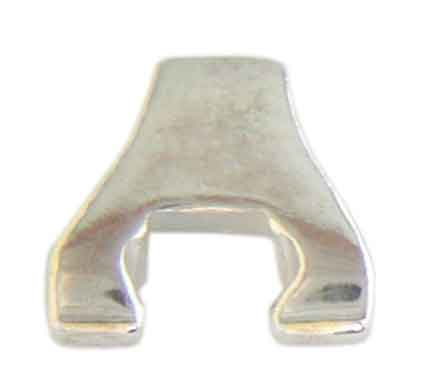 Pointed base for ear clips, short, white gold 585