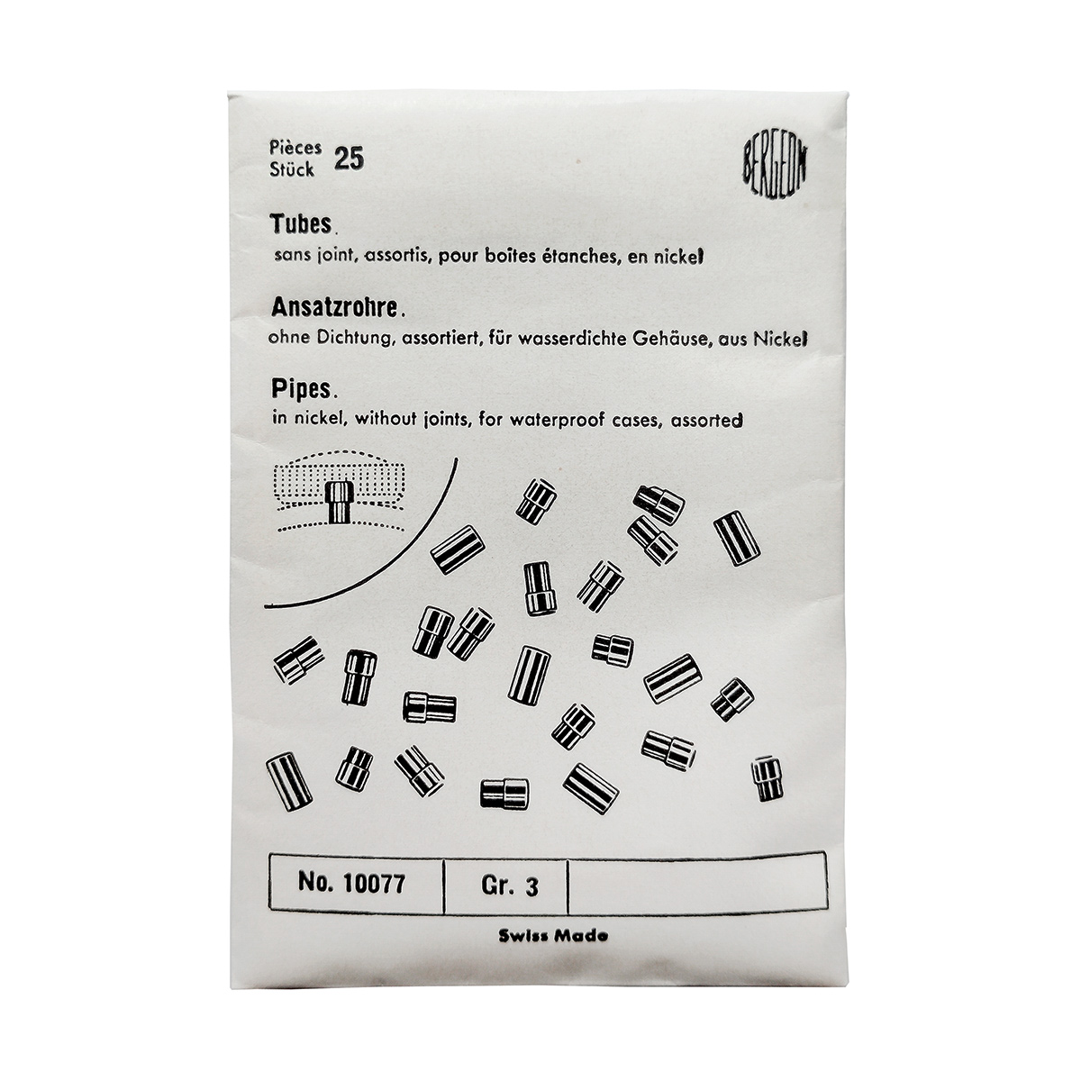 10077_BG Bergeon Ansatzrohre sortiert