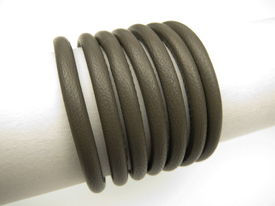 Cordoncino di nappa con anima, tondo con cucitura,  Ø 4 mm, grigio Cordoncino di nappa con anima, tondo con cucitura,  Ø 4 mm, grigio