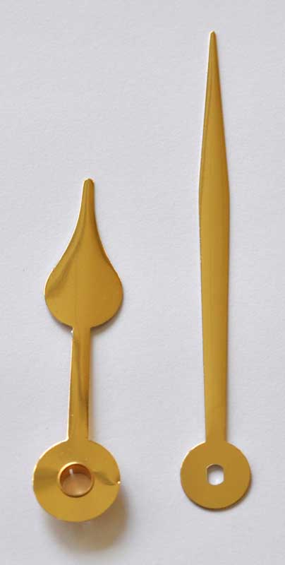 Clock hands yellow 81/56 mm Clock hands yellow 81/56 mm