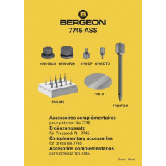 Bergeon complemental accessories for press 7745 Bergeon complemental accessories for press 7745