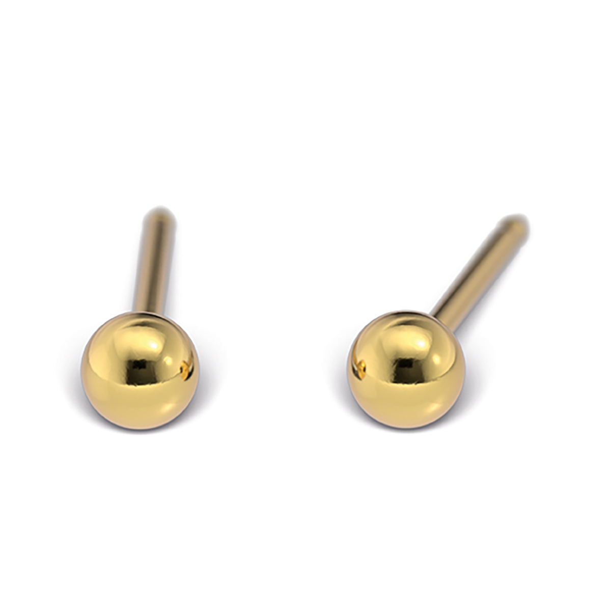 System 75 ear studs, 14 ct yellow gold System 75 ear studs, 14 ct yellow gold