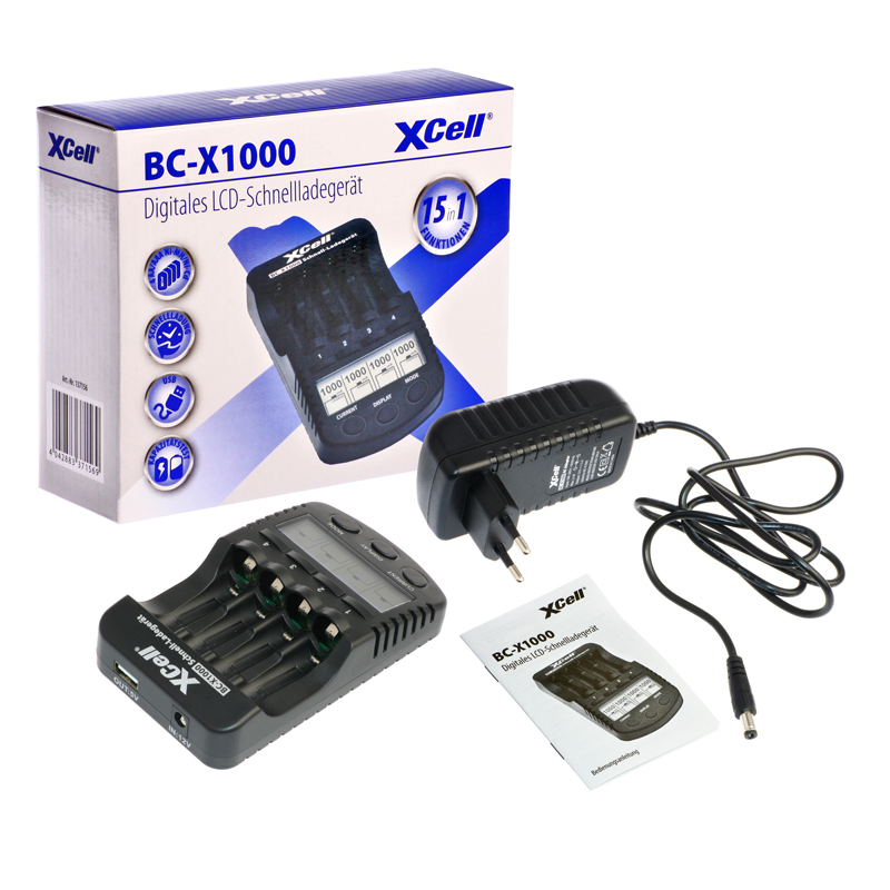 XCell quick charger BC-X1000 with LCD display