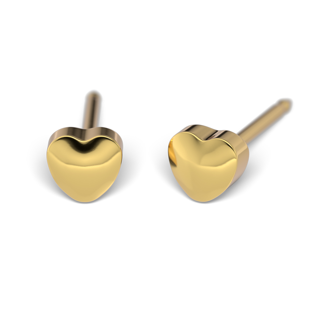 System 75 ear studs, gold plated System 75 ear studs, gold plated