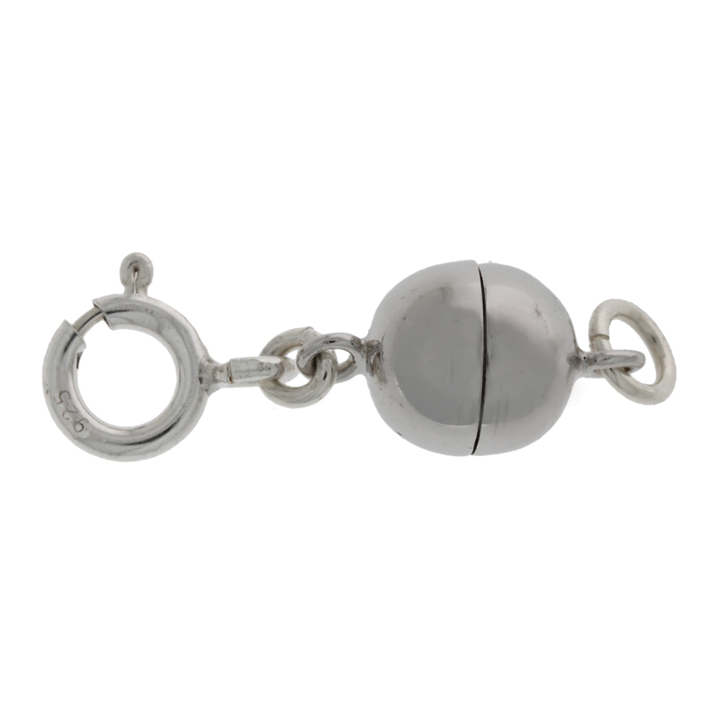 Magnetic clasp ball 8 mm with spring ring