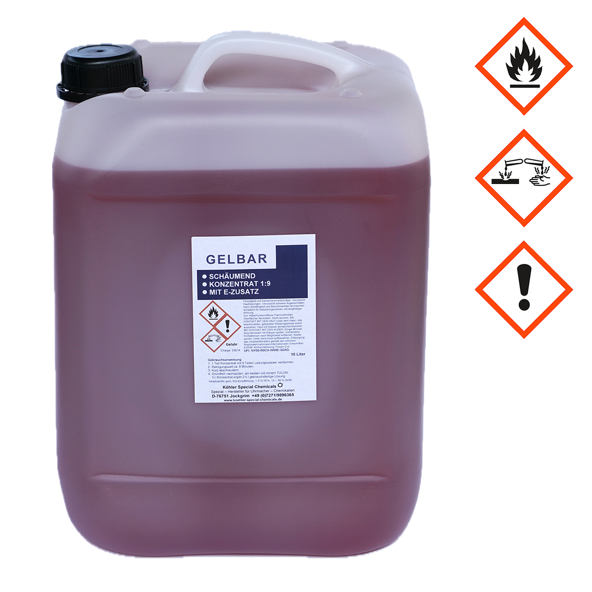 Watch cleaning solution Gelbar concentrate 1:9 Watch cleaning solution Gelbar concentrate 1:9