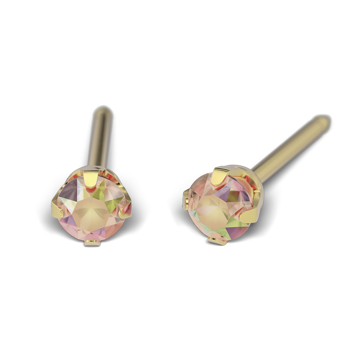 System 75 ear studs, gold plated