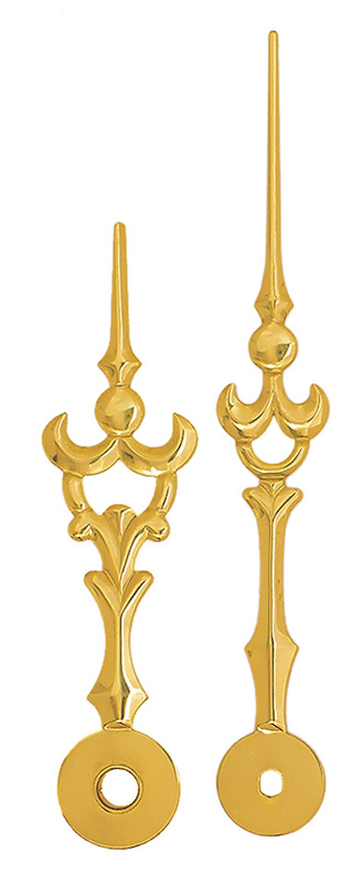 Lancette per movimenti al quarzo, gialle, 100/75 mm Lancette per movimenti al quarzo, gialle, 100/75 mm