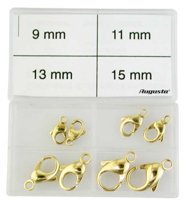 Assortment jewel clasps 9 - 15 mm