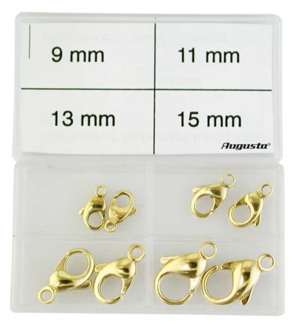 Assortment jewel clasps 9 - 15 mm Assortment jewel clasps 9 - 15 mm