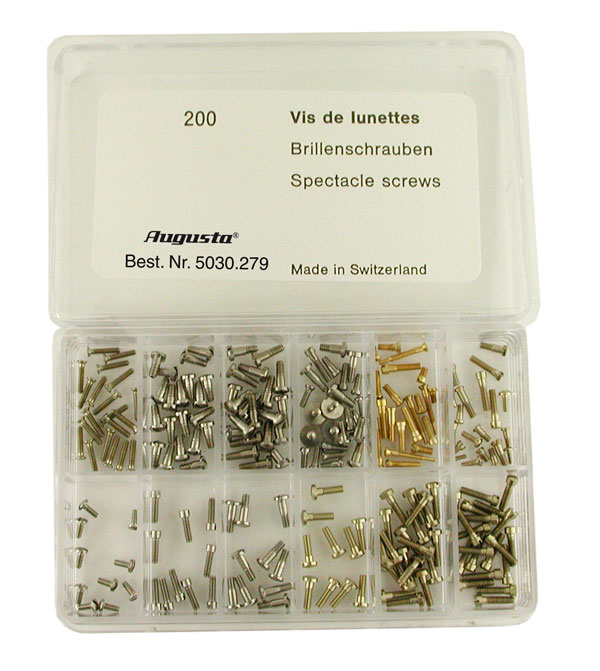 Spectacle screws, 200 pieces