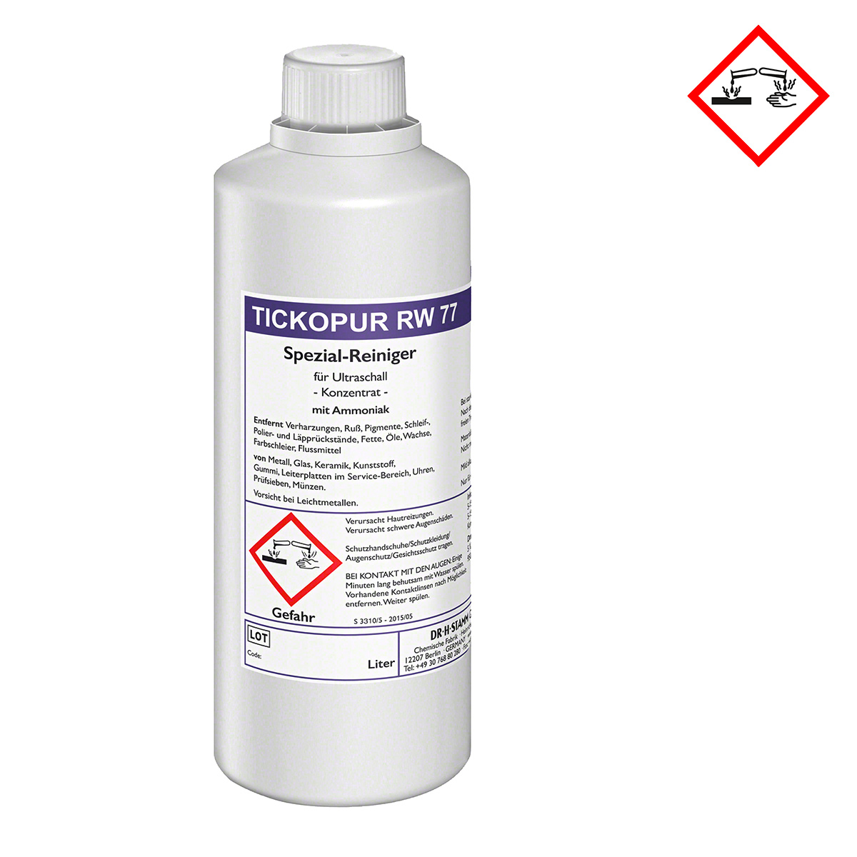 5307_77_Gefahr Cleaning agent Tickopur RW77