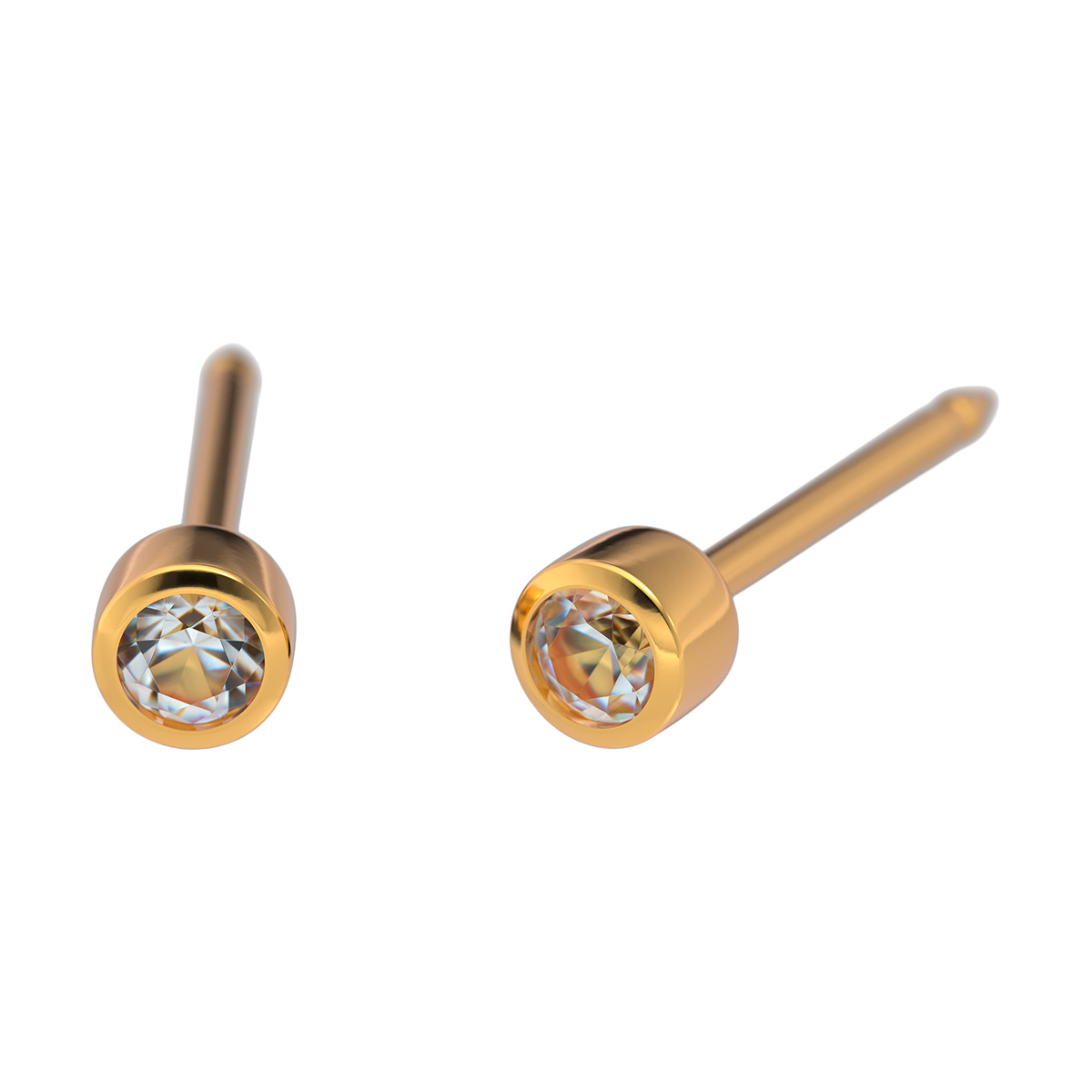 System 75 Erstohrstecker 18 kt Gelbgold