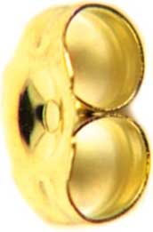 Ear nuts silver gold plated, 4 mm