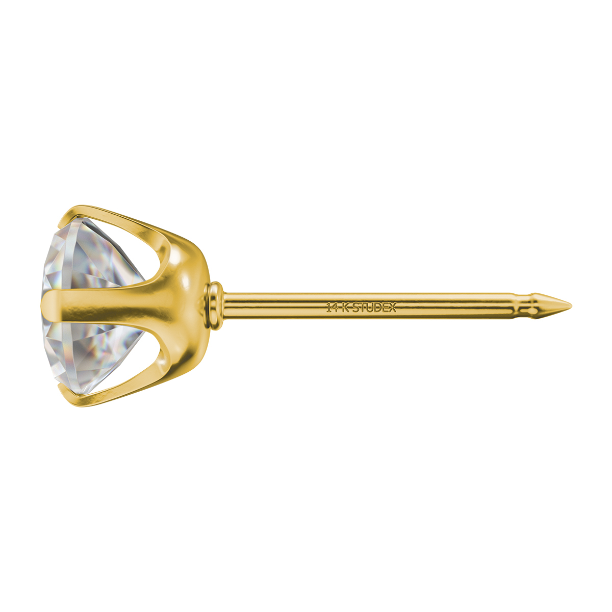 System 75 ear studs 14 ct yellow gold