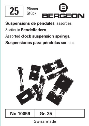 Bergeon Pendelfern sortiert