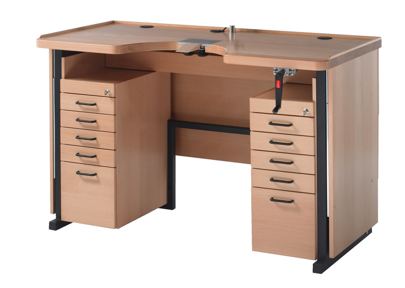 5662.1450G Goldschmiedetisch aus Buchenholz