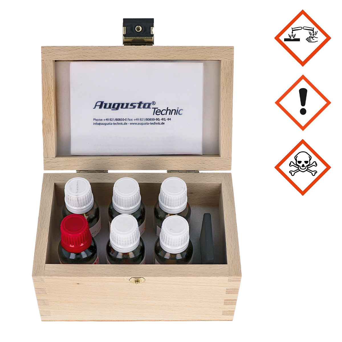 Probiersäurekasten mit Prüfsäure für Gold und Silber
