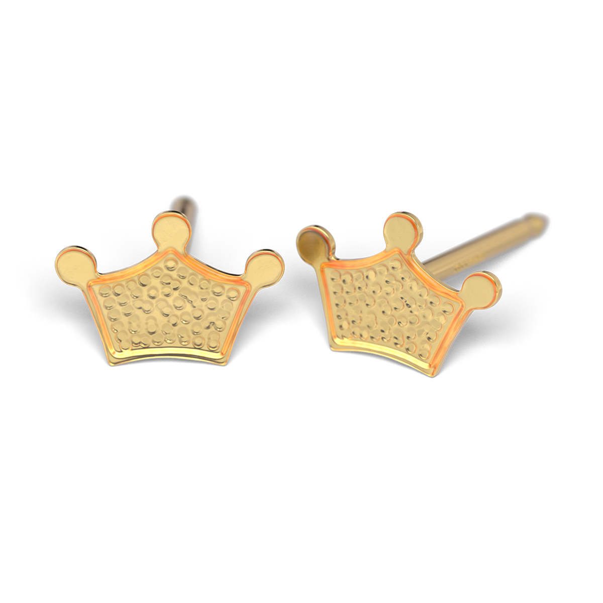 System 75 ear studs, 14 ct yellow gold